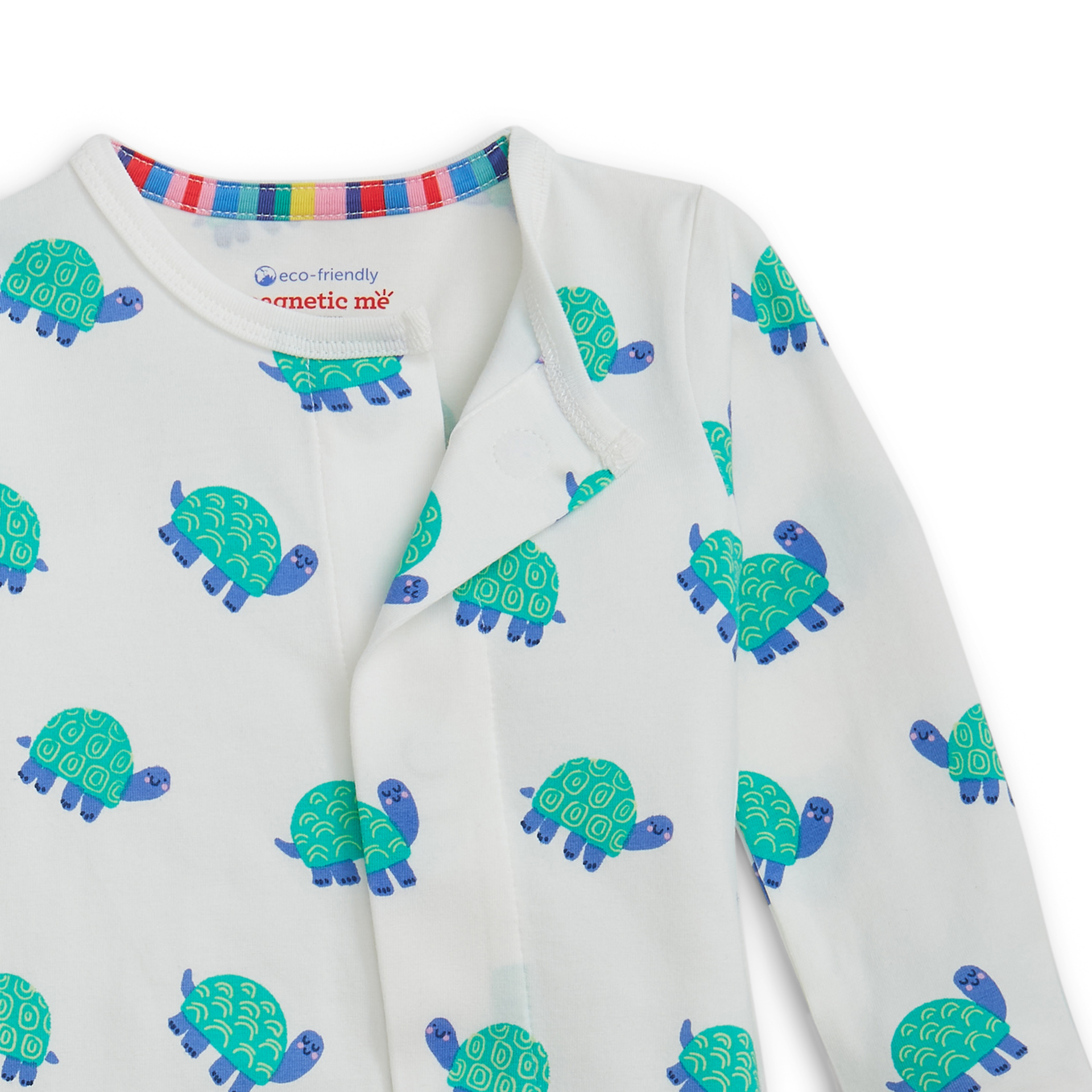Magnetic Me Cloudstretch Magnetic Footie (2-Pack) - Green Multi, Newborn.