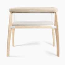 Baby Delight Heirloom Willow Wooden Bassinet | Bedside Sleeper & Baby Bassinet | 100% GOTS Certified Organic Cotton Fabric | Organic Oat