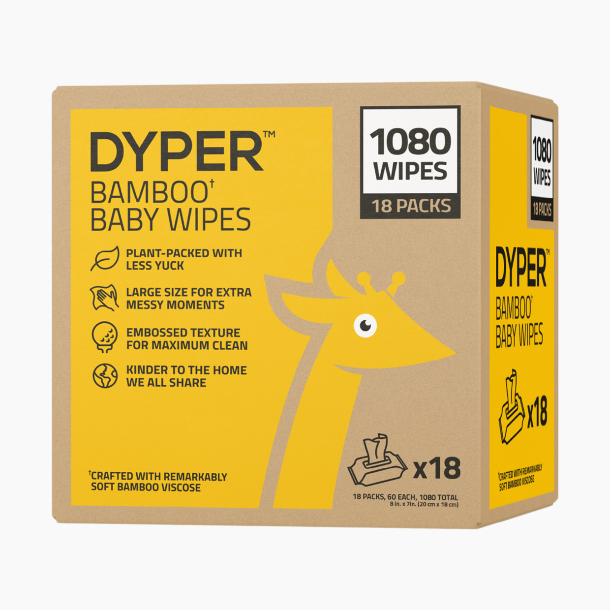 DYPER Bamboo Viscose Baby Wipes - 1080.