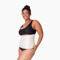 Belly Bandit Luxe Postpartum Belly Wrap - Post Pregnancy Belly Band with Five Levels of Targeted Compression for the Perfect Cinch - Postpartum Essentials Nude, Medium