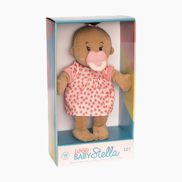 Manhattan Toy Wee Baby Stella Doll - Beige With Brown Hair.