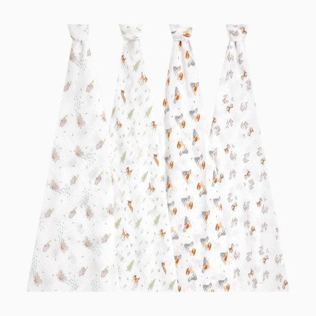 Aden + Anais Disney Essentials Cotton Muslin Swaddles (4 Pack).