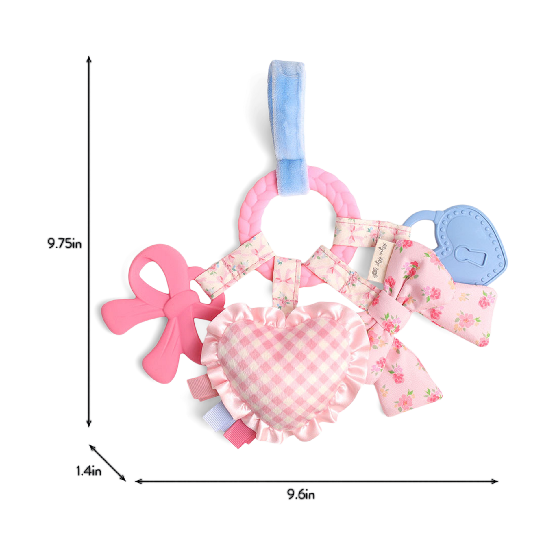 Itzy Ritzy Bitzy Busy Ring Bow - Pink.