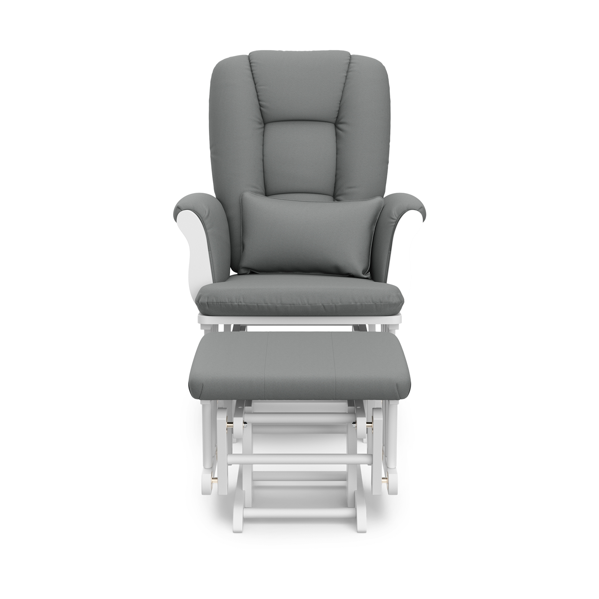 Storkcraft Tuscany Glider and Ottoman - White/Gray.