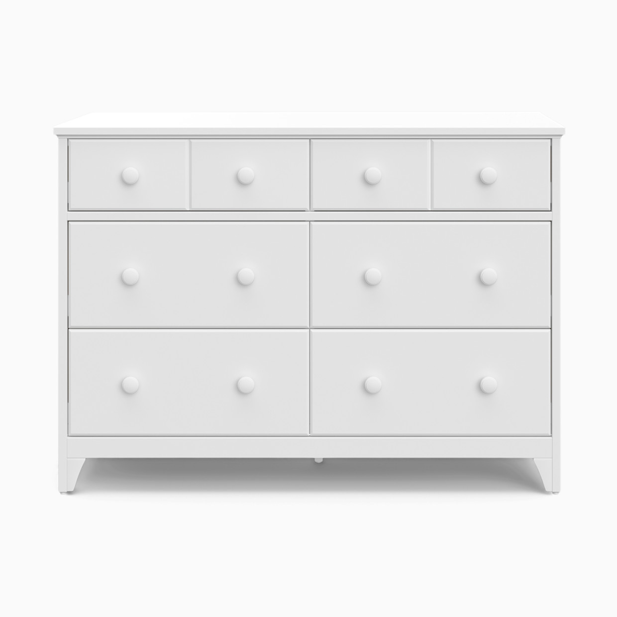 Storkcraft Moss 6 Drawer Double Dresser - White.