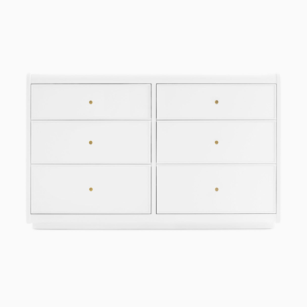 Bellini Aspen 6 Drawer Dresser - White With Textured Oat.