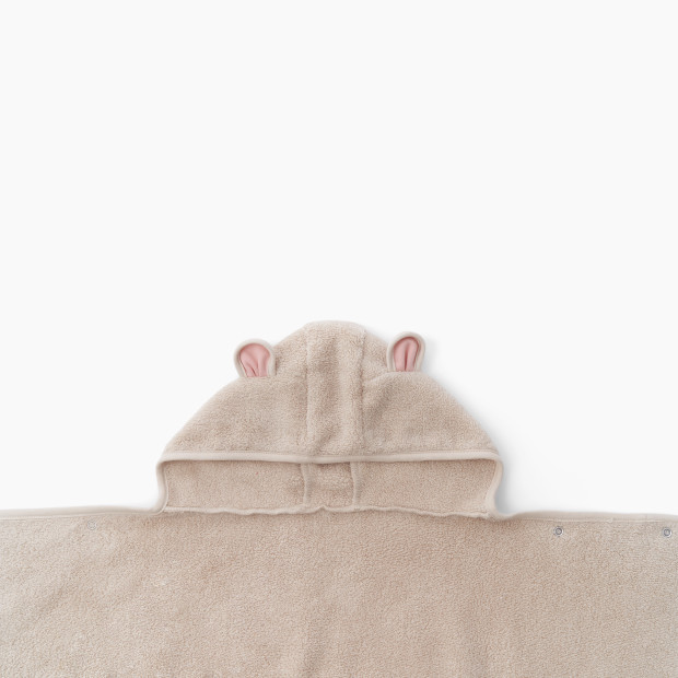 Goumi Kids x Babylist Cotton Terry Animal Hooded Bath Towel - Oat Bear, O/S.