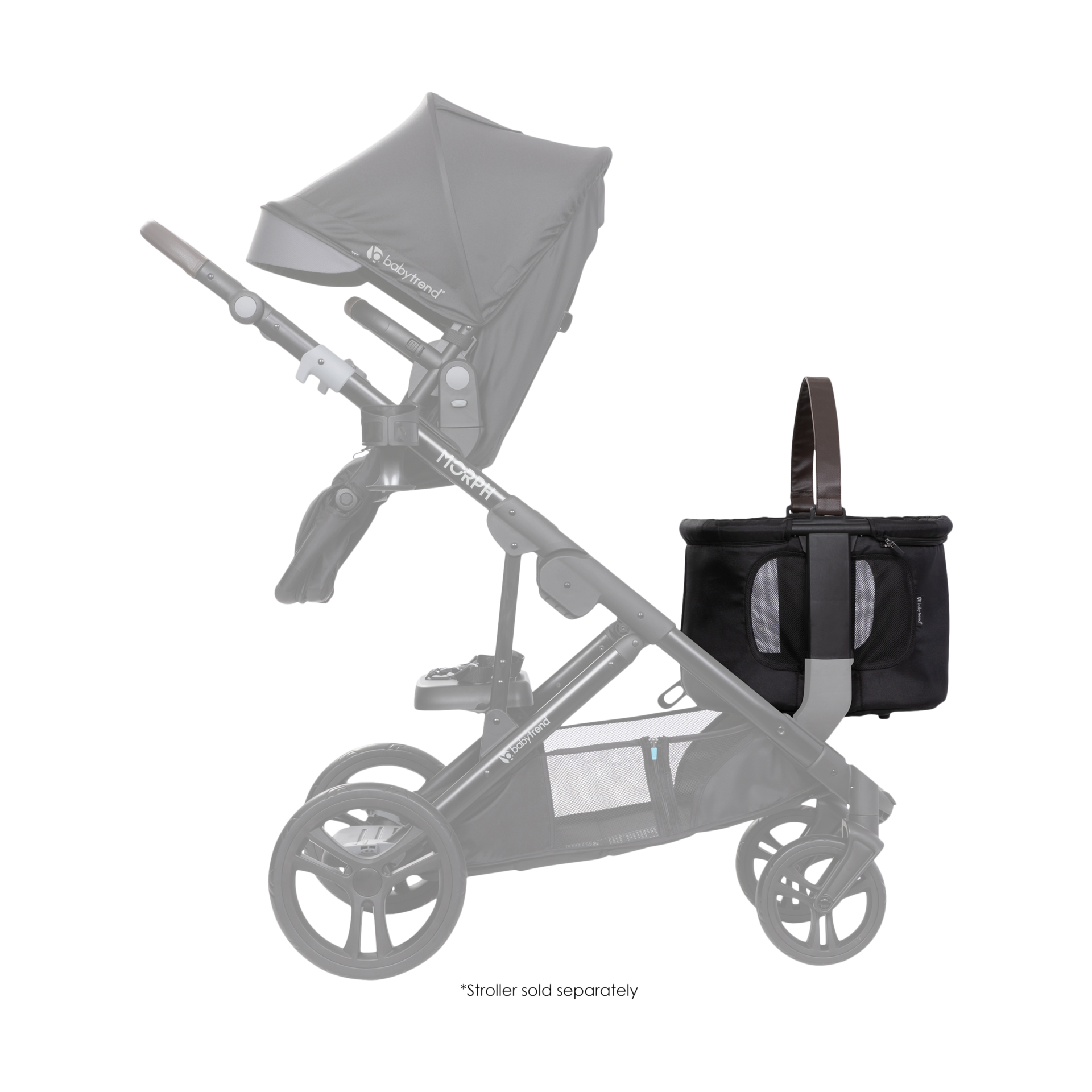 Baby Trend Basket Morph Single to Double Stroller Dash Black