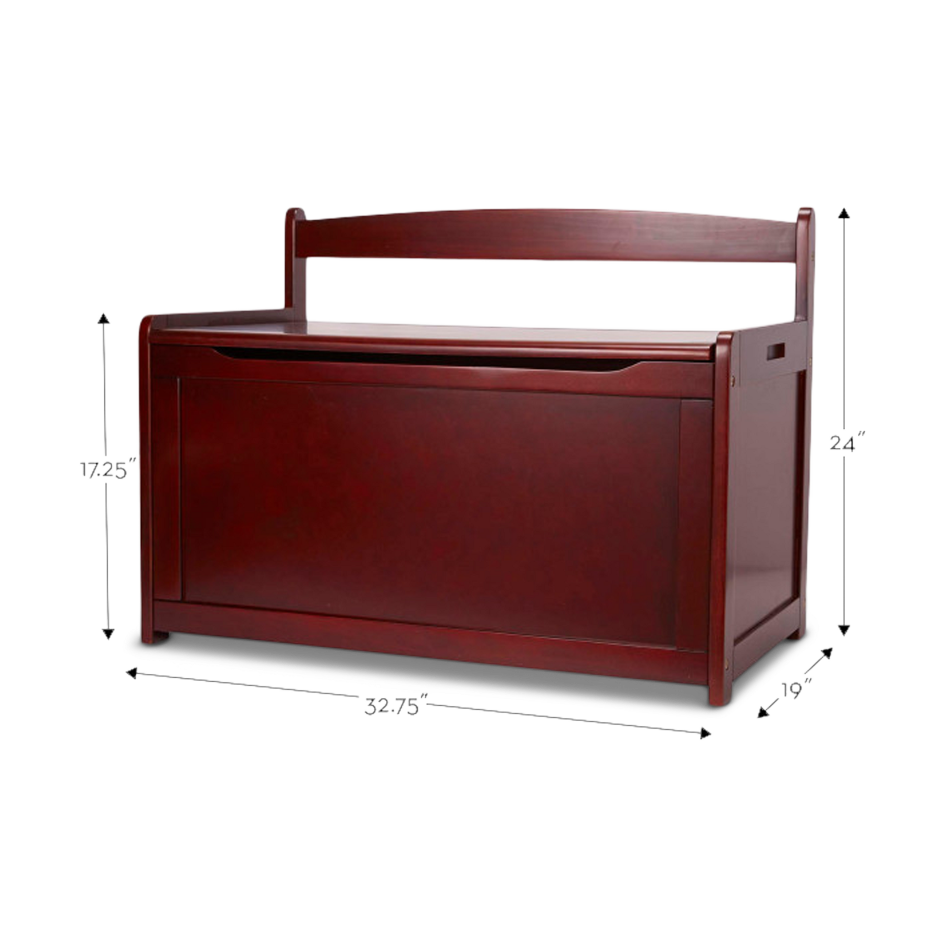 Melissa & Doug Wooden Toy Chest - Espresso.