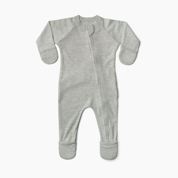 Goumi Kids x Babylist Grow With You Footie - Loose Fit - Pebble, 0-3 M.