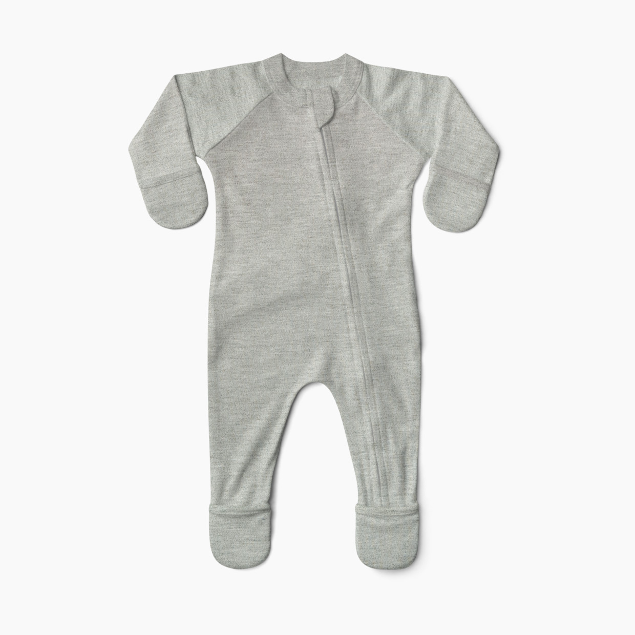 Goumi Kids x Babylist Grow With You Footie - Loose Fit - Pebble, Newborn.