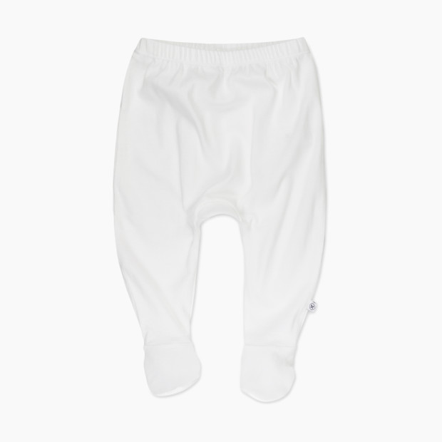 Honest Baby Clothing 3-Pack Organic Cotton Footed Harem Pant - Bright White, 6-9 M.