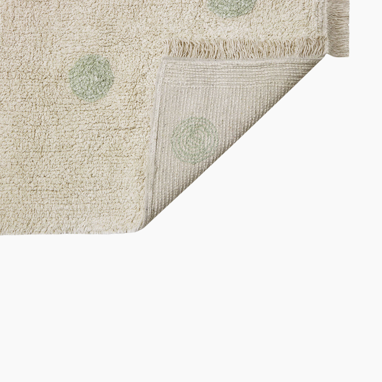 Lorena Canals Hippy Dots Washable Rug - Olive, 4' X 5' 3".