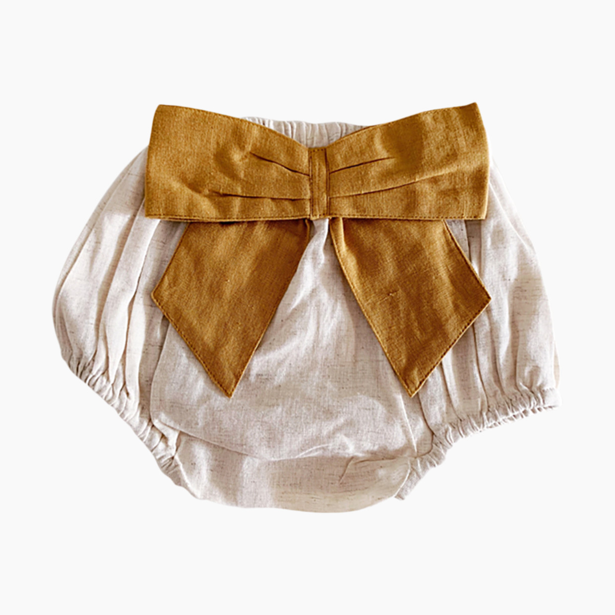 Sassy Minor Diaper Cover with Bow - Camel, 3-6 Months.