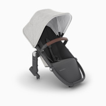 Rumbleseat V2+ Anthony - White and Grey Chenille | Carbon Frame | Chestnut Leather - Anthony - UPPAbaby