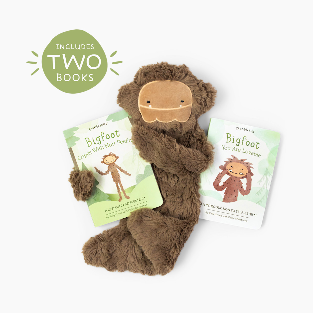 Slumberkins, Inc. Plush Snuggler & Book Bundle - Bigfoot's Self Esteem.