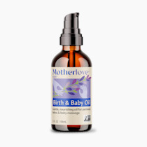 Motherlove Birth & Baby Oil (2 oz) Gentle Lavender-Infused Oil for Perineal, Labor & Baby Massage—Non-GMO, Organic Herbs