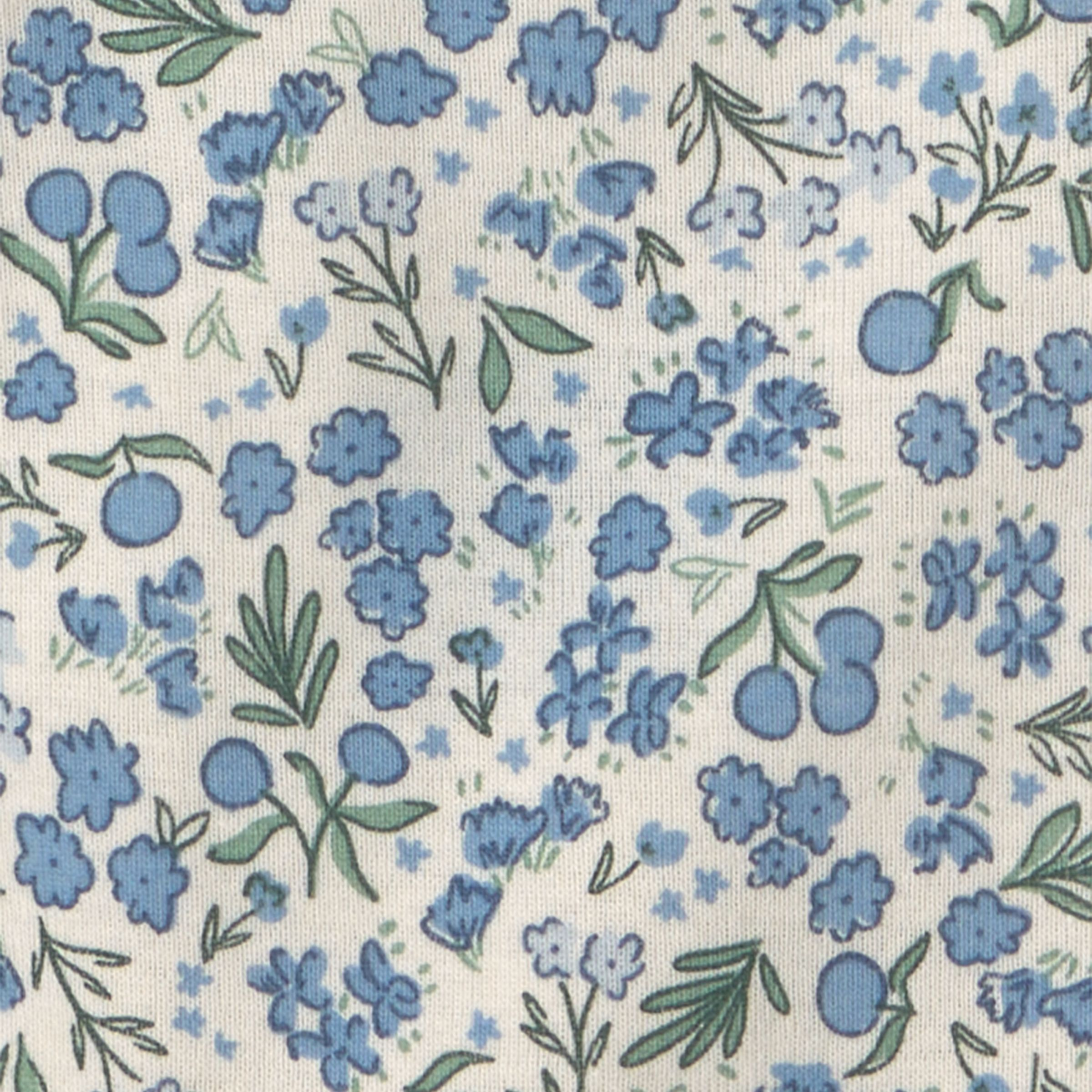 Carter's Long-Sleeve Bodysuits (4 Pack) - Blueberry Floral, 6M.