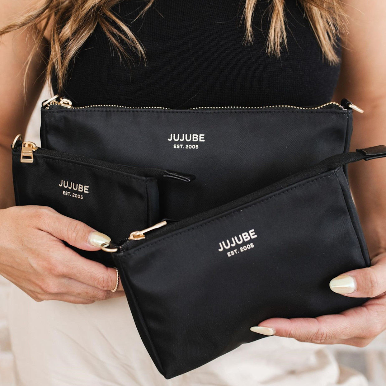 JUJUBE The 3-Piece Pouch Set - Black.