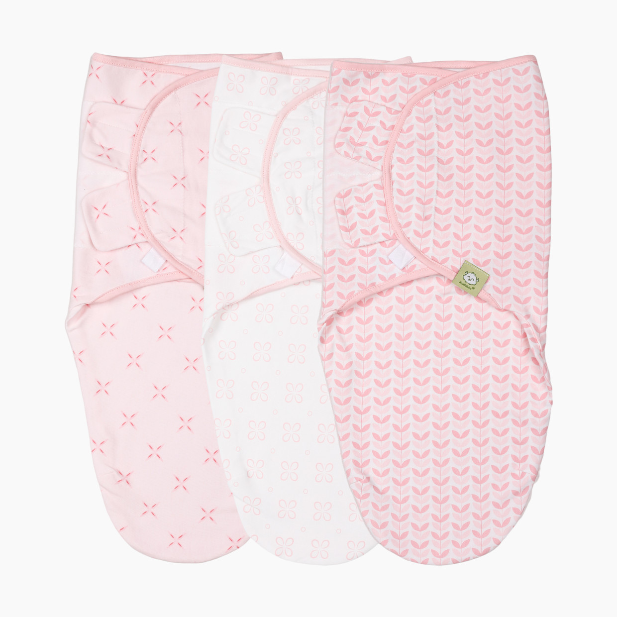 KeaBabies Soothe Swaddle Wraps (3 Pack) - Blossom, One Size, 3.