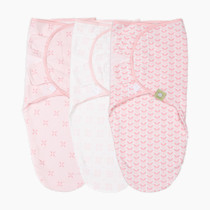 3-Pack Organic Baby Swaddle Sleep Sacks - Swaddles for Newborns, Infant 0-3 Months, Baby Girls, Boys, Soft & Snug Newborn Sleep Sack, Nursery Swaddling Blankets (Blossom)