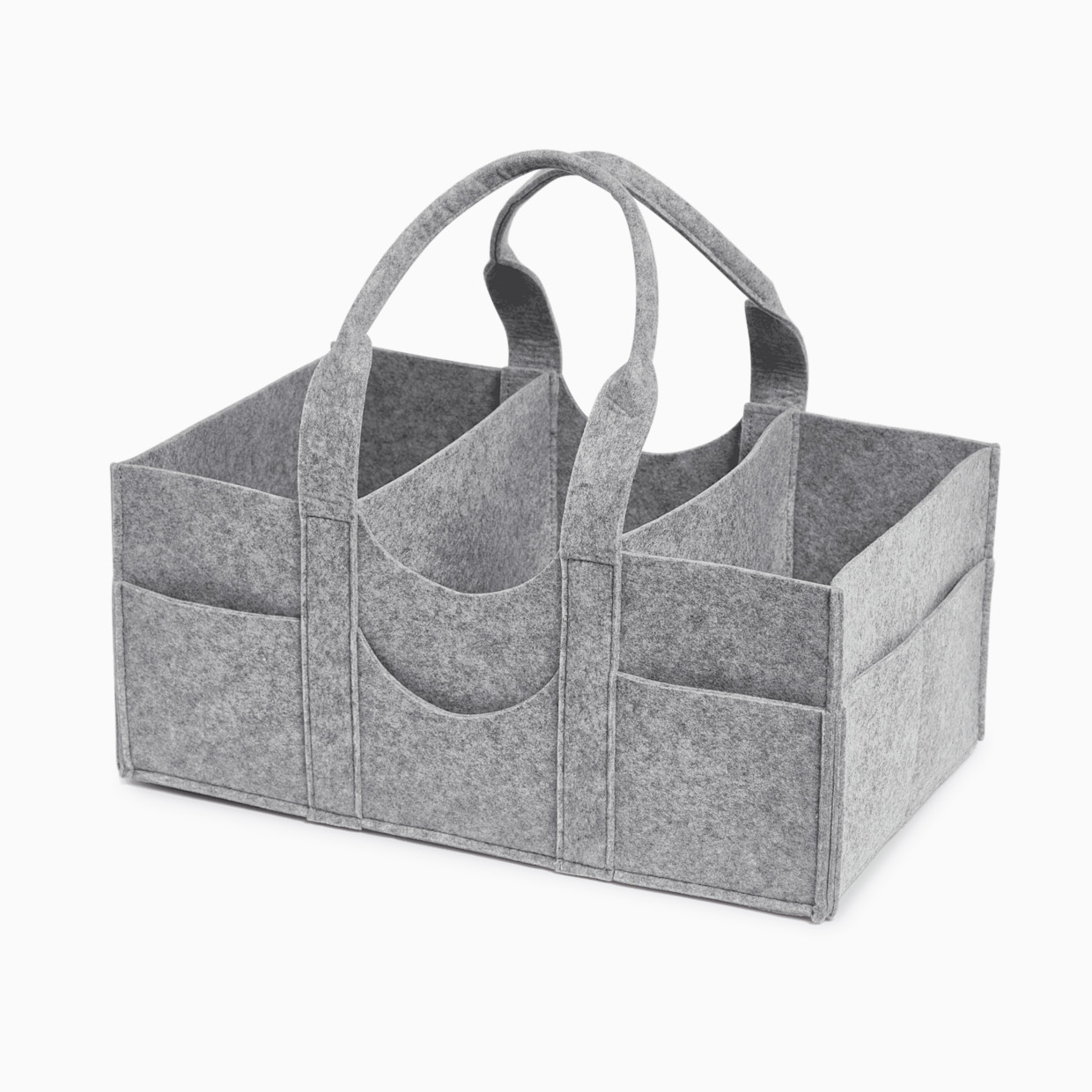 Sprucely Felt Diaper Caddy - Heather Grey, Large.