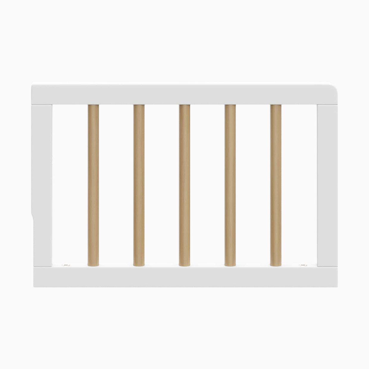 Storkcraft Universal Toddler Safety Guardrail (Dowels) - White And Driftwood.