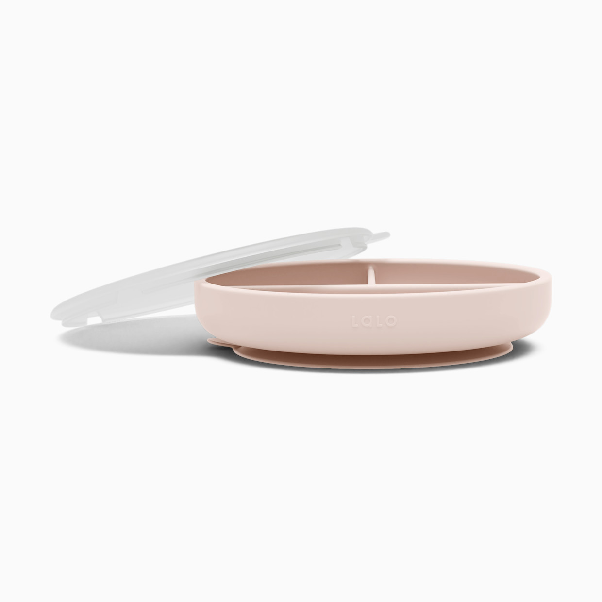 Lalo Suction Plate + Lid - Grapefruit.