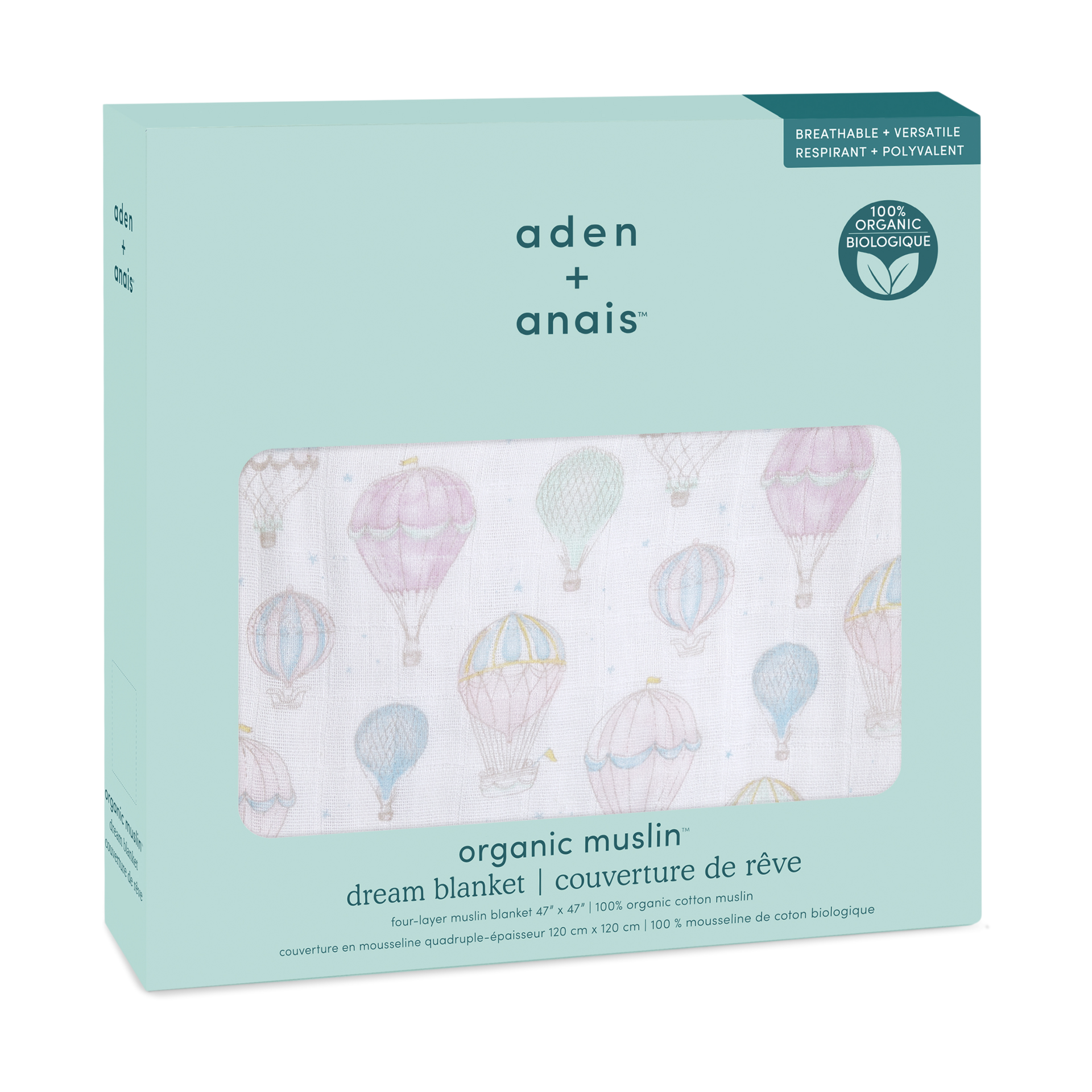 Aden + Anais Organic Muslin Dream Blanket Above The Clouds Babylist