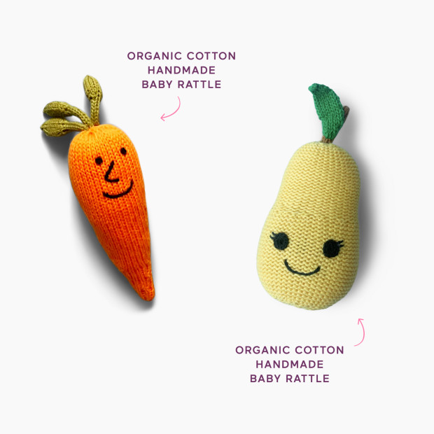 Estella Organic Cotton Handmade Baby Rattle Bundle - Garden Bundle.