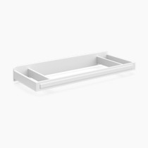 Storkcraft Universal Changer Topper (White) - Transforms Dresser Into Baby Changing Station, Fits Standard Size, 3 Compartments Essentials, Soft Felt Bottom
