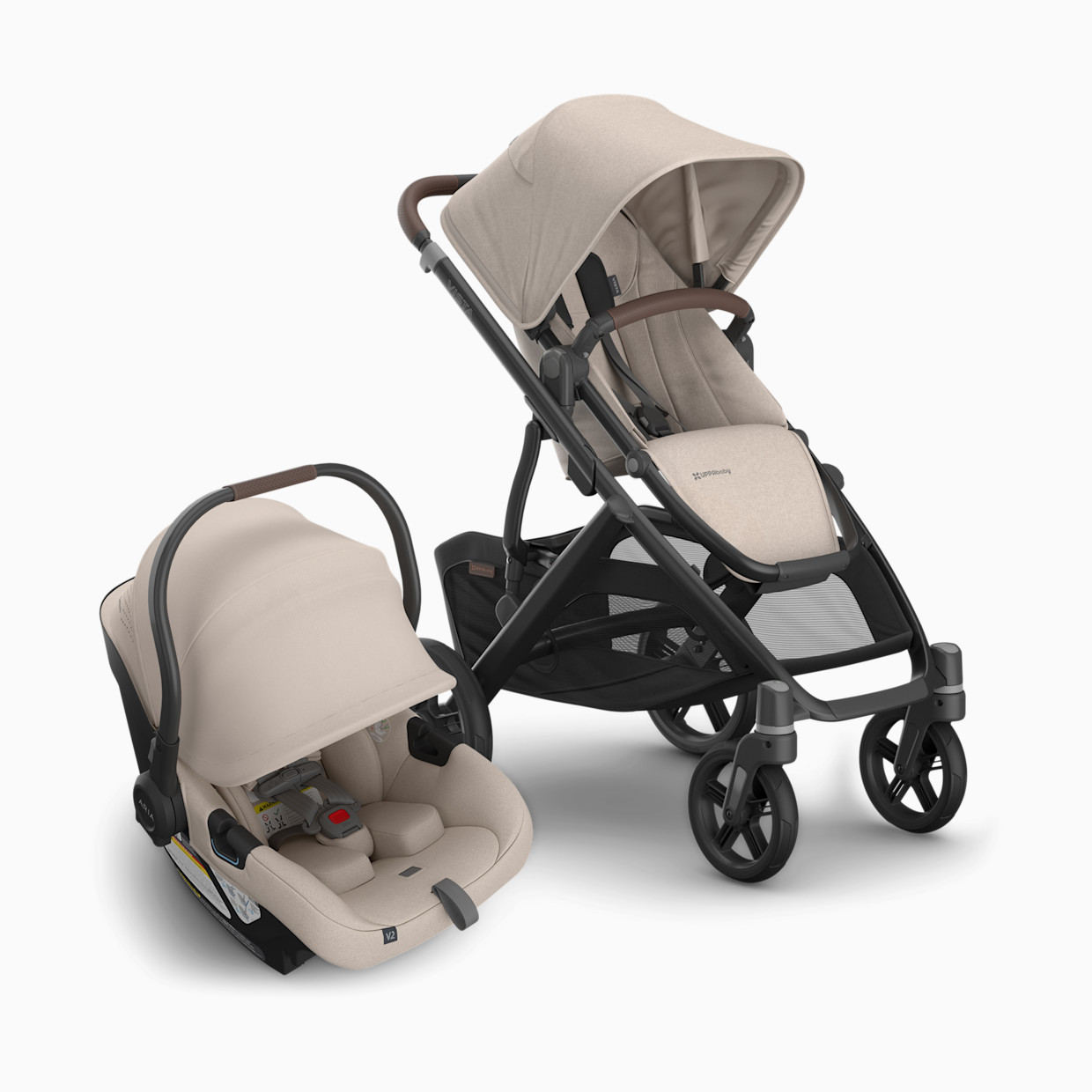 UPPAbaby Vista V3 Stroller & Aria V2 Lightweight Infant Car Seat Travel System - Ada.