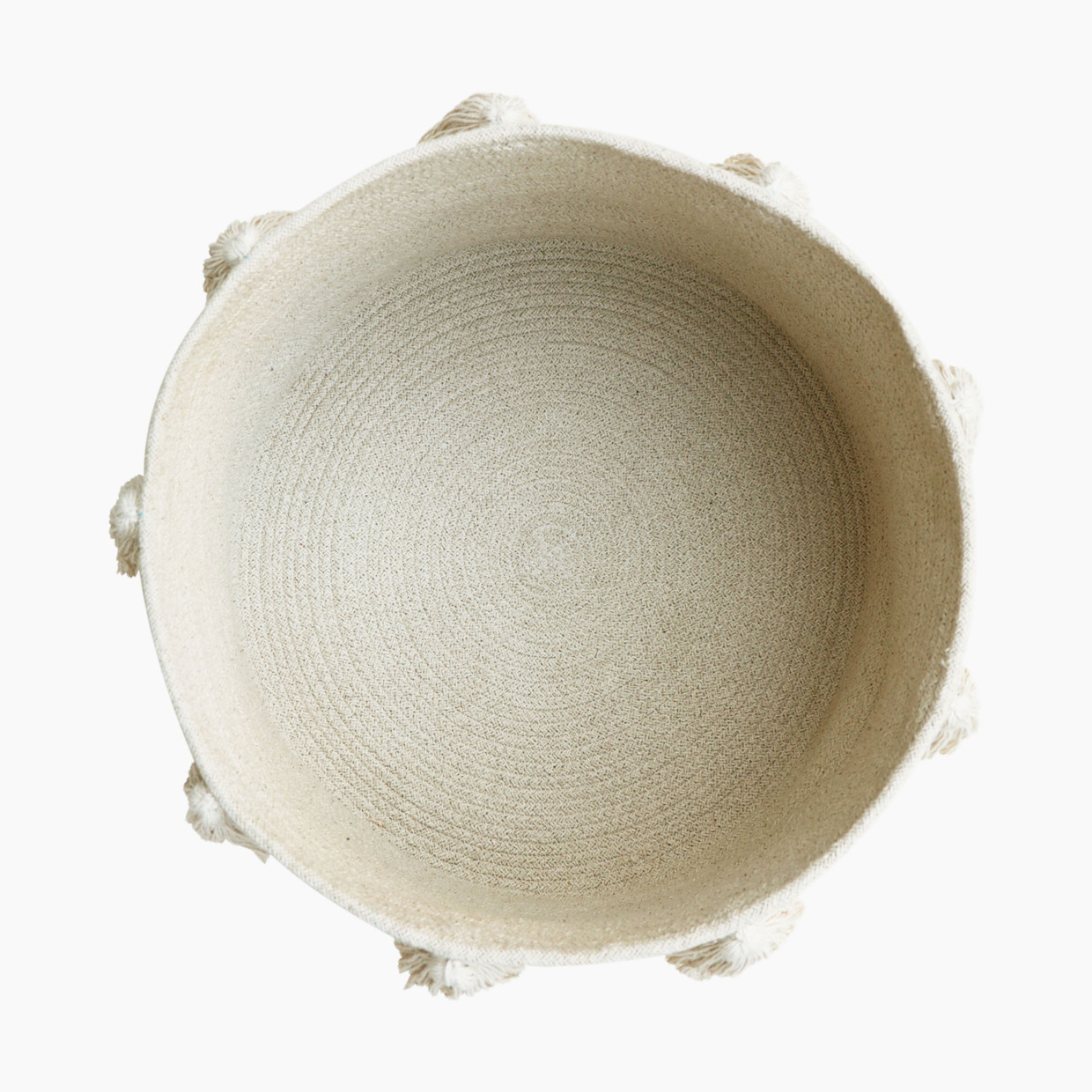 Lorena Canals Cotton Tassel Basket - Natural.