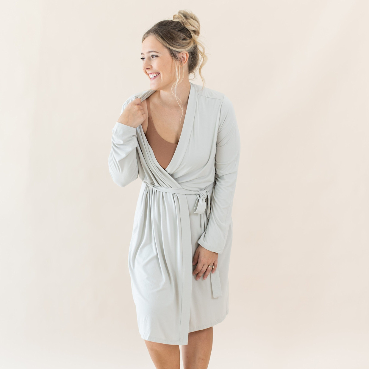 Kyte Baby Women's Lounge Robe - Oat, X-Small/ Small.