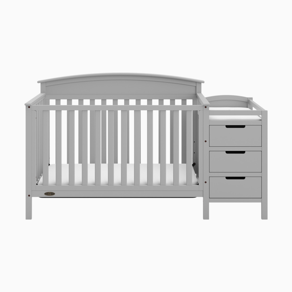 Graco Benton 4-in-1 Convertible Crib and Changer - Pebble Gray.