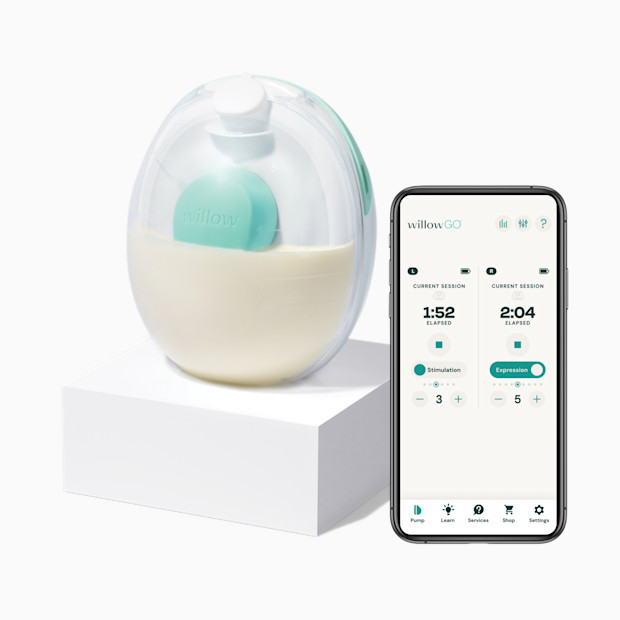 Willow Go Wearable Hands-Free, Cord-Free Electric Breast Pump.