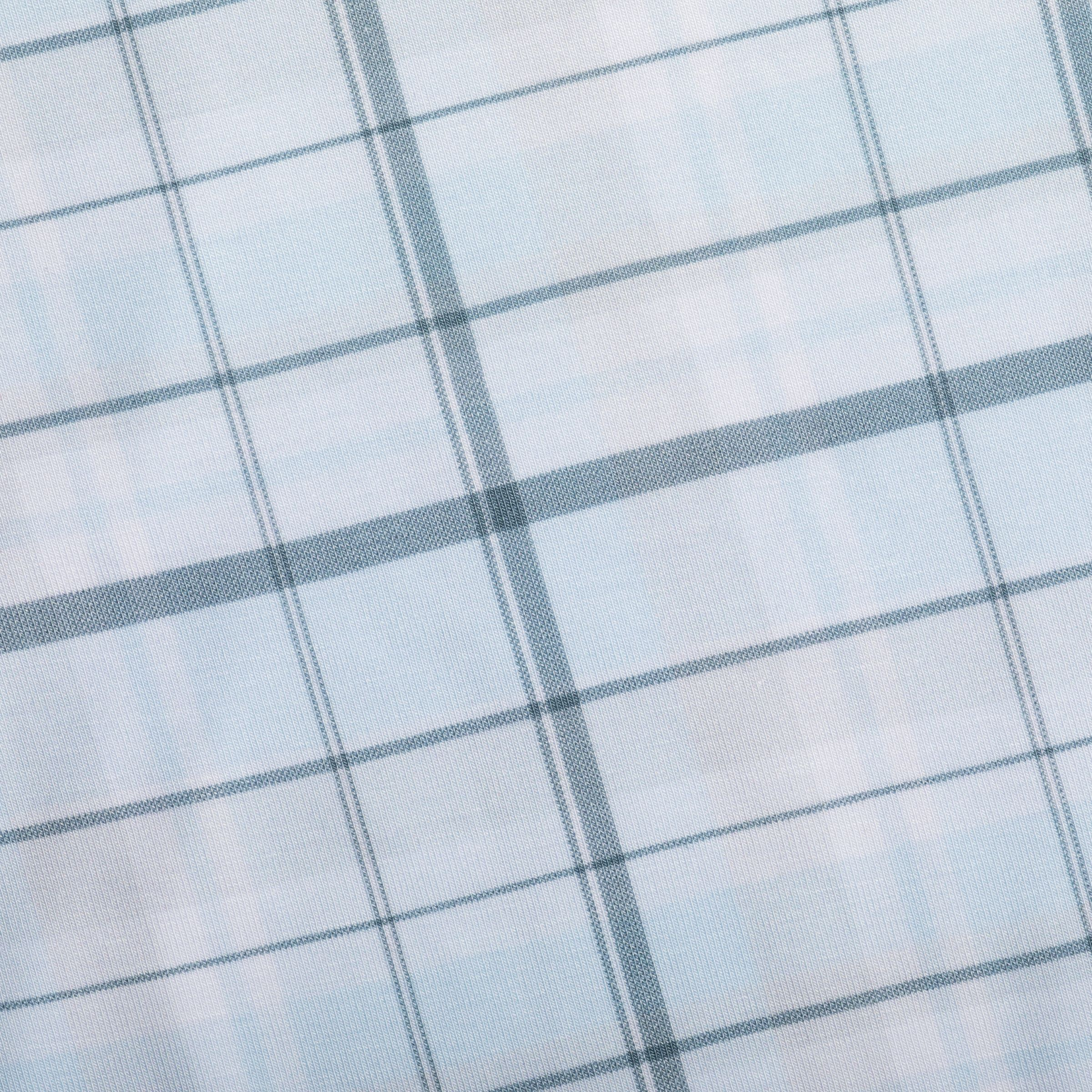 Tiny Kind Bamboo Viscose Bodysuit with Pocket (3 Pack) - Blue Plaid, Sky Blue, Slate Blue, Nb.