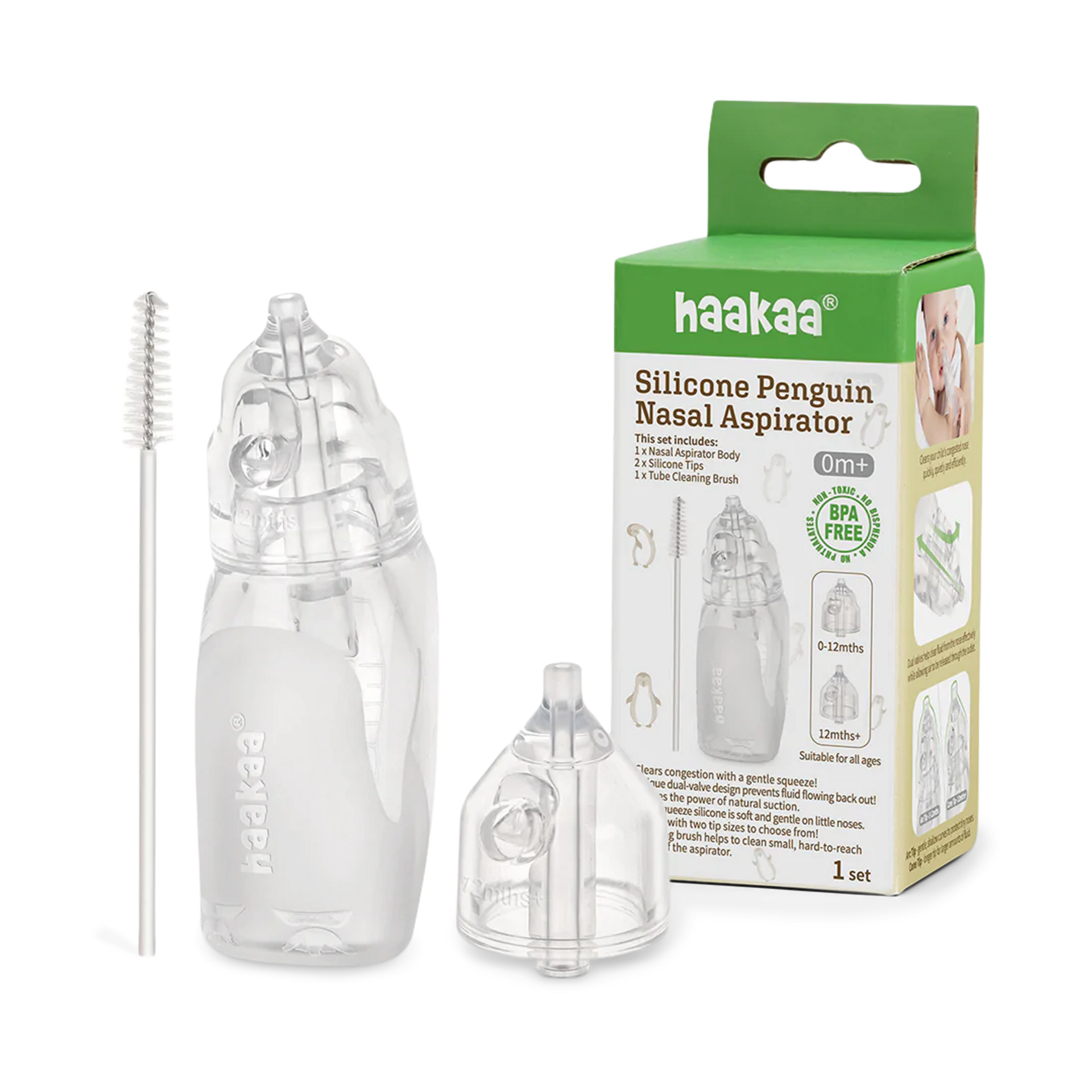 Haakaa Silicone Penguin Nasal Aspirator.