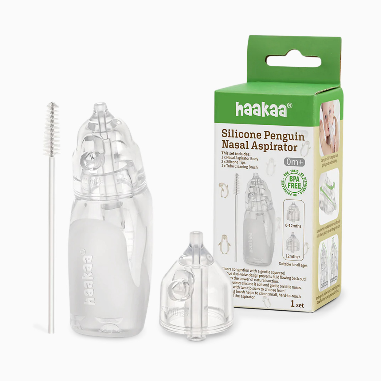 Haakaa Silicone Penguin Nasal Aspirator.