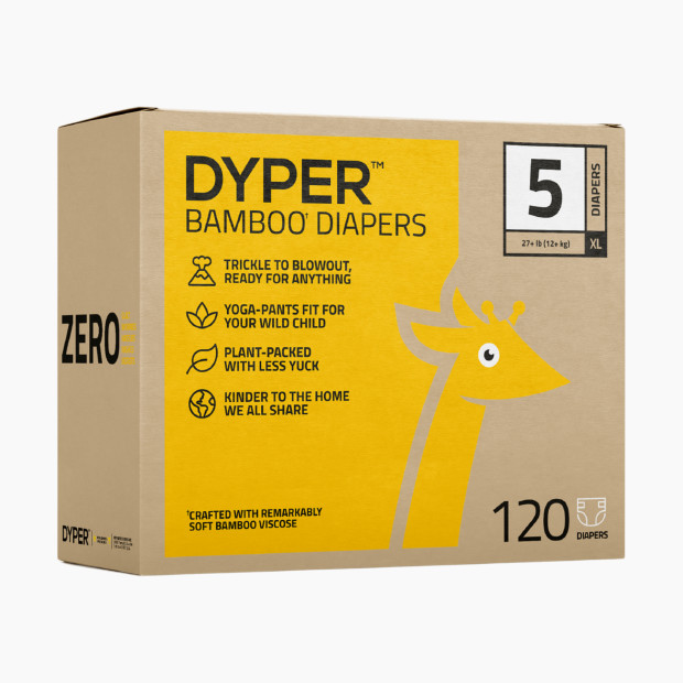 DYPER Bamboo Viscose Baby Diapers - Size 5, 6.