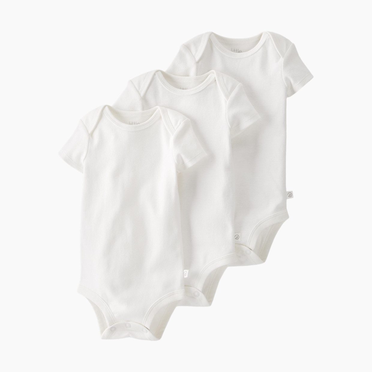 Carter's Little Planet 3-Pack Organic Cotton Rib Bodysuits - White, Newborn.