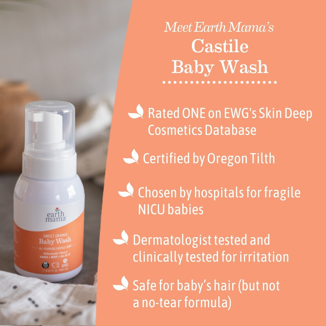 Earth Mama Baby Wash - Sweet Orange, 6.27 Fl Oz.