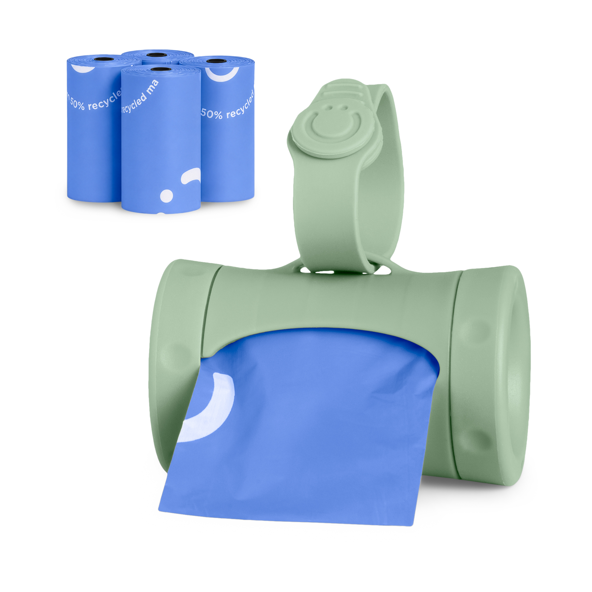 Ubbi On-The-Go Bag Dispenser & 5 Bag Refills Bundle.