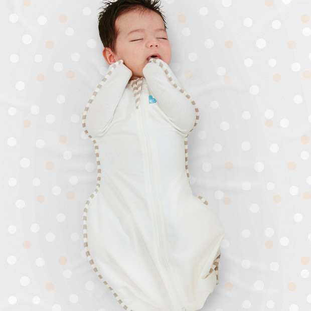 Love to Dream Swaddle UP Organic 1.0 TOG - Cream, Small.