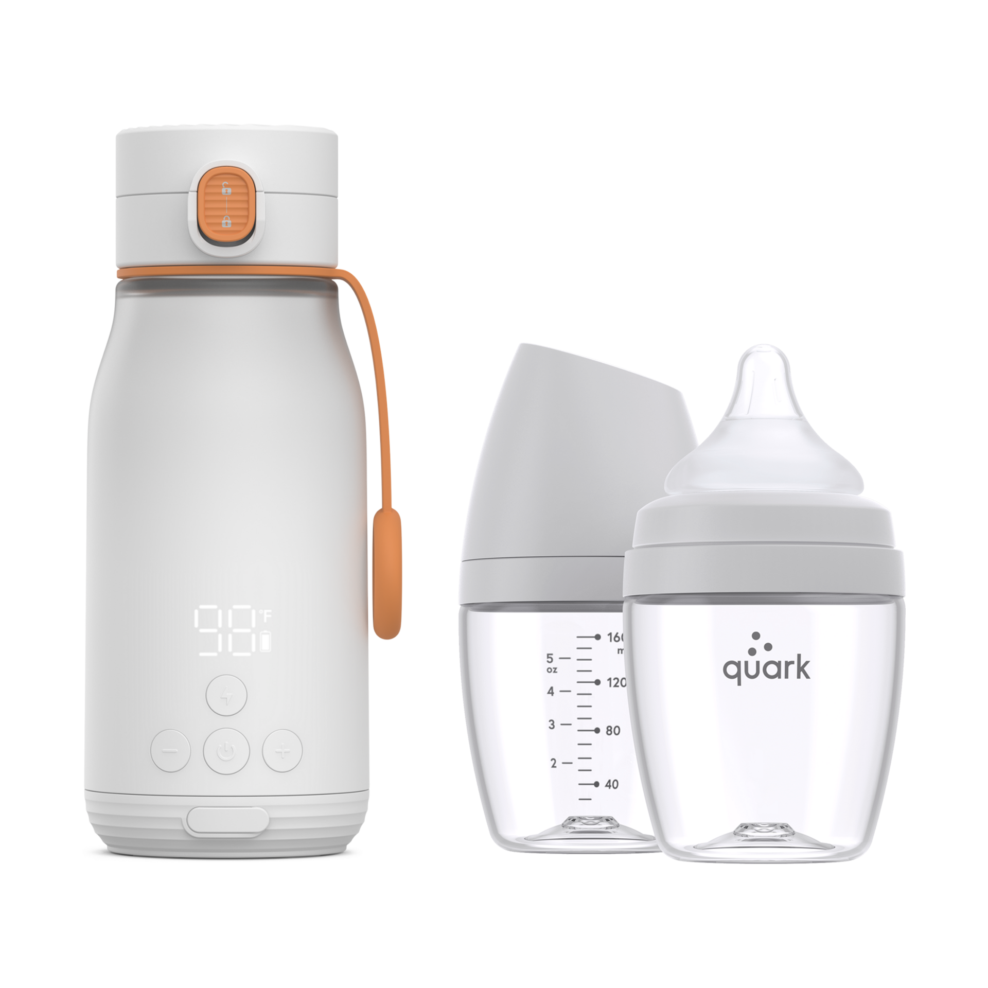 Quark Buubibottle Milk Warmer & Hybrid Baby Bottle Bundle.
