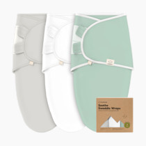 3-Pack Organic Baby Swaddle Sleep Sacks - Swaddles for Newborns, Infant 0-3 Months, Baby Girls, Boys, Soft & Snug Newborn Sleep Sack, Nursery Swaddling Blankets (Sage)