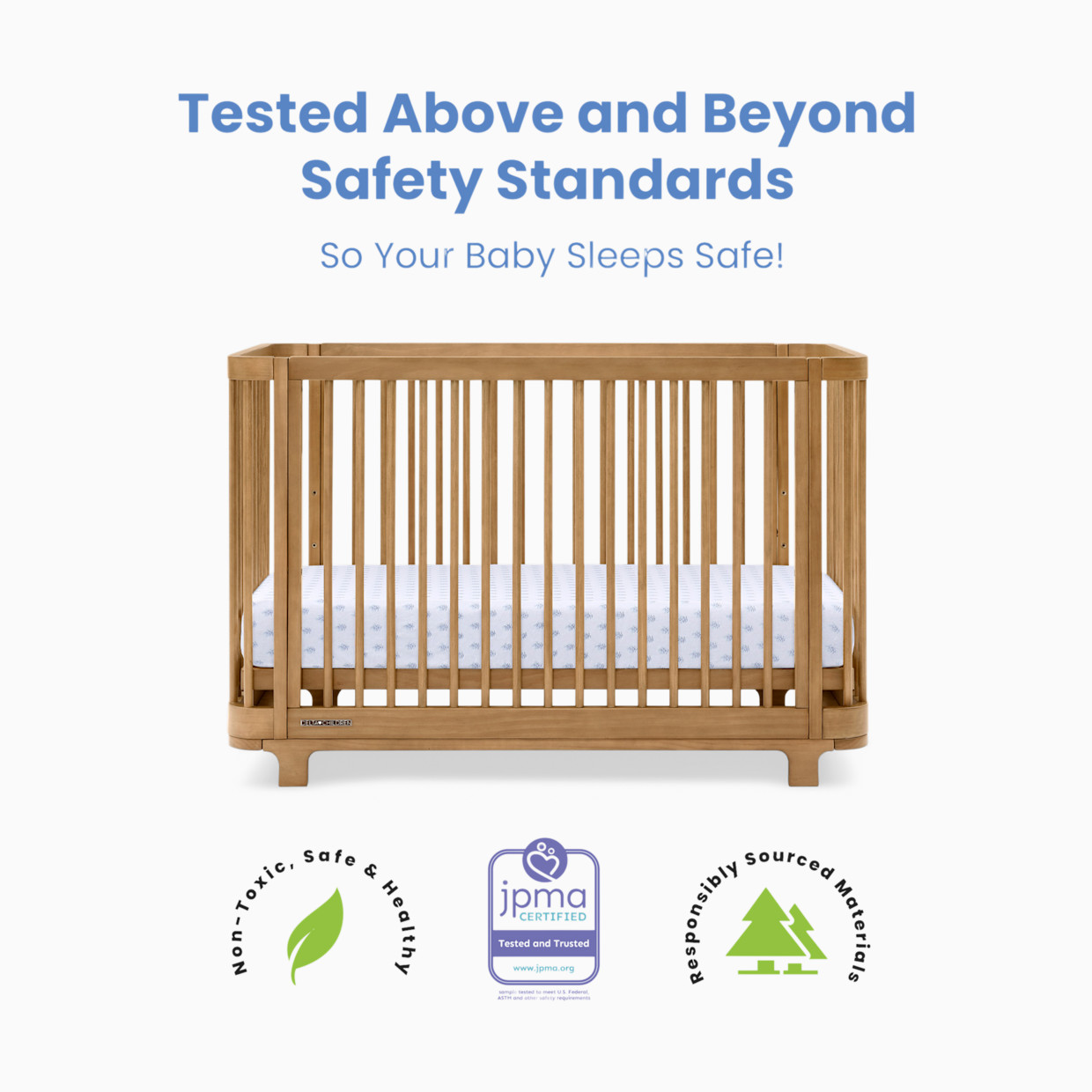 Delta Children Nest 4-in-1 Convertible Crib - Acorn.