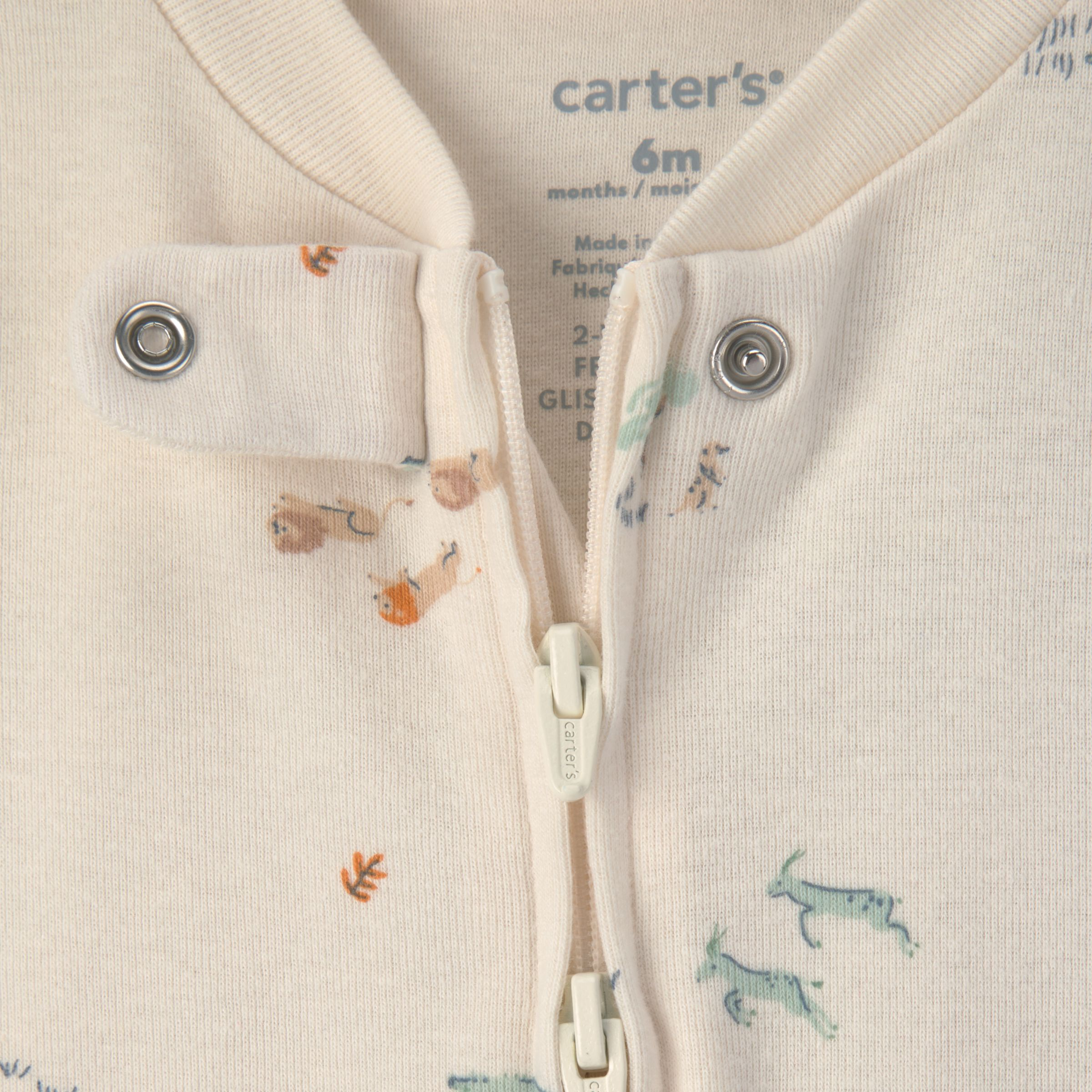 Carter's Snug Fit Sleep & Play Pajamas (2 Pack) - Blue/Ivory, Nb.