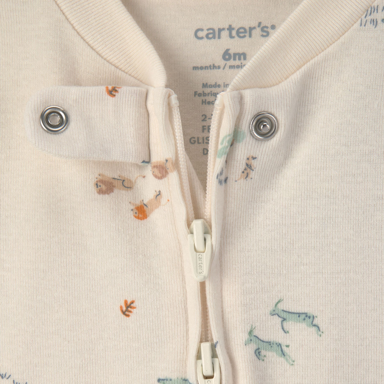 Carter's Snug Fit Sleep & Play Pajamas (2 Pack) - Blue/Ivory, Nb.