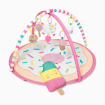 Free Shipping! Skip Hop Sweet Surprise Play Gym Pink, Soft donut-shaped mat with tummy time pillow and developmental toys